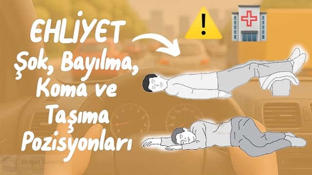 2026 Ehliyet Sınavı: Şok, Bayılma, Koma ve Taşıma Pozisyonları